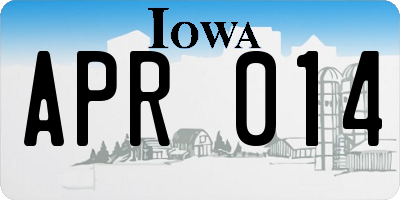 IA license plate APR014