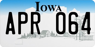 IA license plate APR064