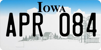 IA license plate APR084