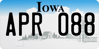 IA license plate APR088