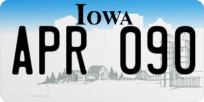 IA license plate APR090