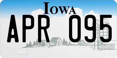 IA license plate APR095
