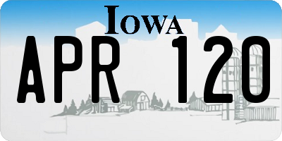 IA license plate APR120