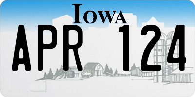 IA license plate APR124