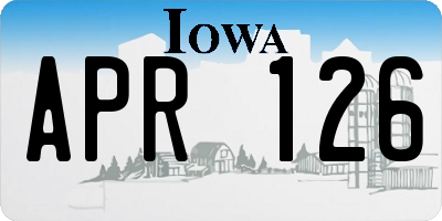 IA license plate APR126