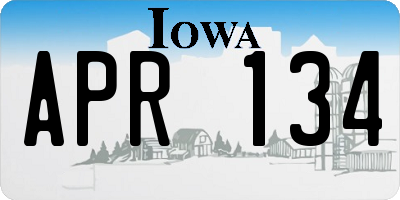 IA license plate APR134