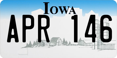 IA license plate APR146