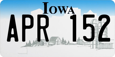 IA license plate APR152