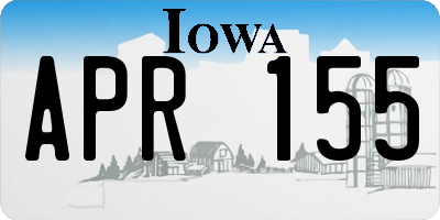 IA license plate APR155