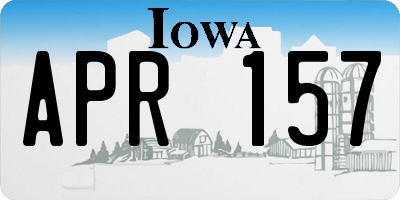 IA license plate APR157