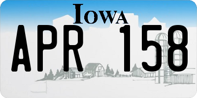 IA license plate APR158