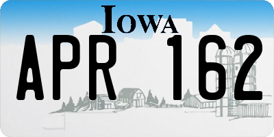 IA license plate APR162