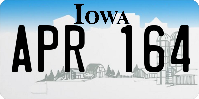 IA license plate APR164