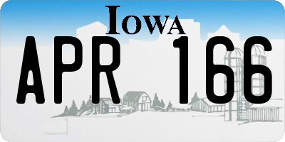 IA license plate APR166