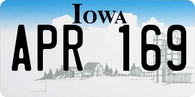 IA license plate APR169