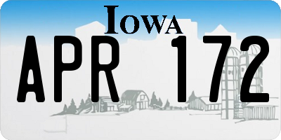 IA license plate APR172