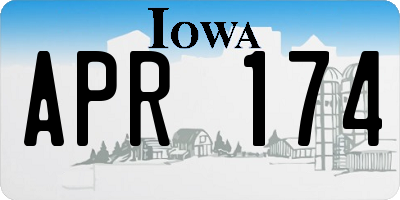 IA license plate APR174