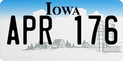 IA license plate APR176