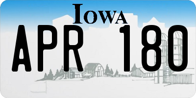 IA license plate APR180