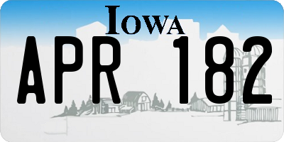 IA license plate APR182