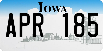 IA license plate APR185