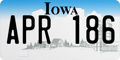 IA license plate APR186
