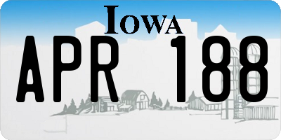 IA license plate APR188