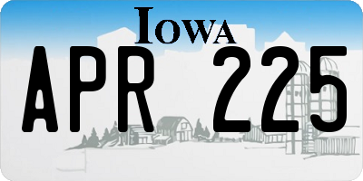 IA license plate APR225