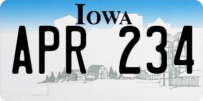 IA license plate APR234