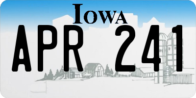 IA license plate APR241