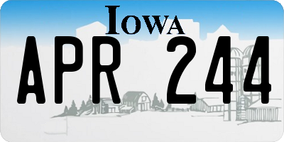IA license plate APR244
