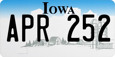 IA license plate APR252