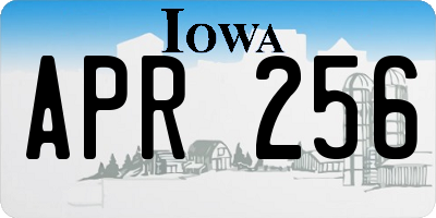 IA license plate APR256