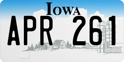 IA license plate APR261