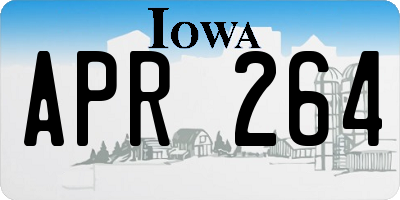 IA license plate APR264