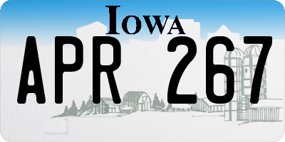 IA license plate APR267