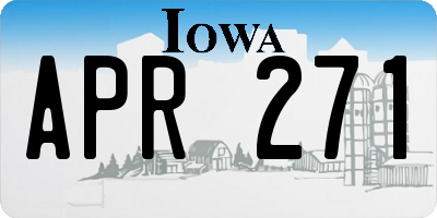 IA license plate APR271