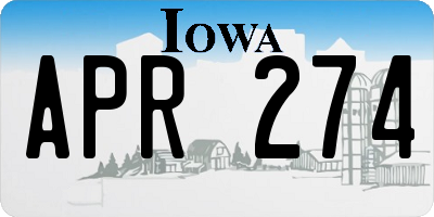 IA license plate APR274