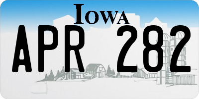 IA license plate APR282