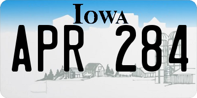 IA license plate APR284