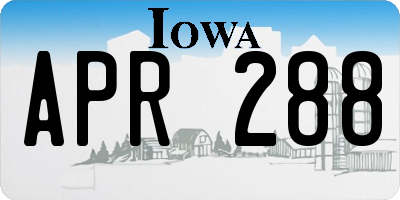 IA license plate APR288