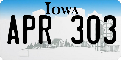 IA license plate APR303