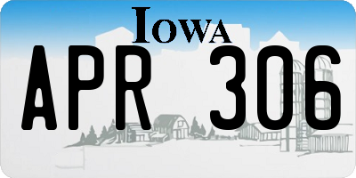 IA license plate APR306