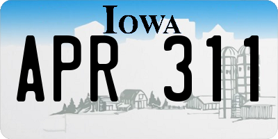 IA license plate APR311