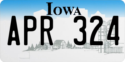 IA license plate APR324