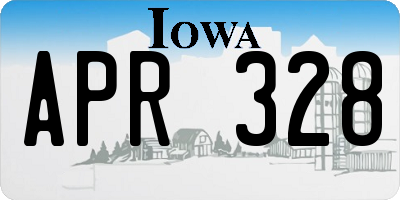 IA license plate APR328