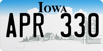 IA license plate APR330