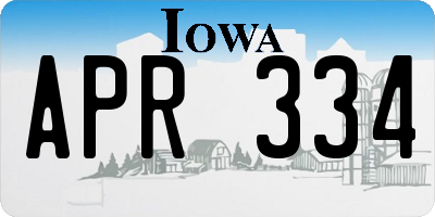 IA license plate APR334