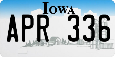 IA license plate APR336