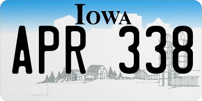 IA license plate APR338
